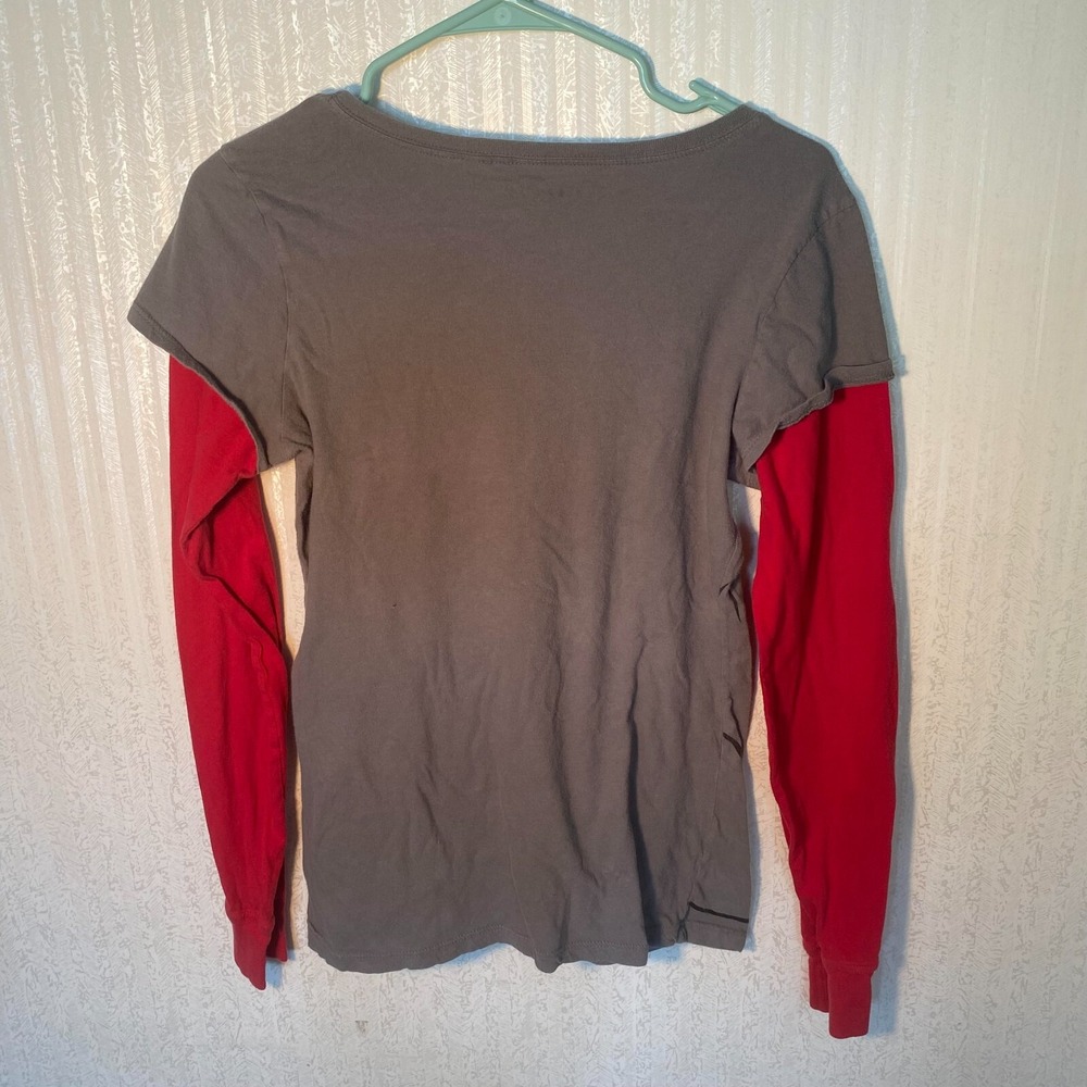 Coca Cola Polar Bear and Cub Gray Tee with Red Long Sleeves Size XL - Picture 2 of 9